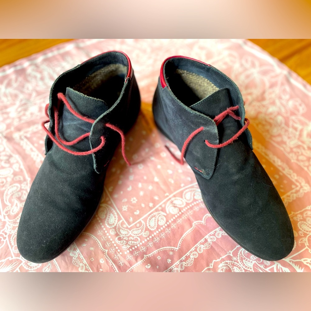 Trotters Midnight Blue Leather Shoe - Size 43 (Made in Spain)